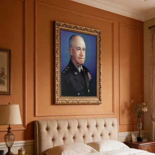 Impression sur toile Omar Bradley déco bureau tableau suspendu 30x45cm