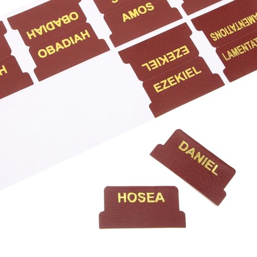 Pestañas de índice para Biblia de cuero café, juego de lectura y fácil referencia 5