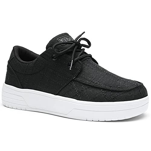 Women's Arch Support Shoes Lace Up Orthopedic Sneakers Comfortable Canvas Loafers Casual Walking Shoes for Plantar Fasciitis Foot Pain Relief