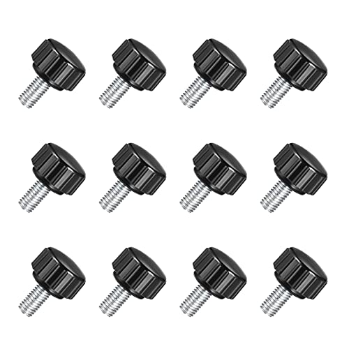 TA-VIGOR 12Pcs M5 x 10mm Male Thread Knurled Clamping Knobs Grip