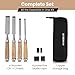 Wood Chisel Set – set of 4 Woodworking Chisels w/CR-V Steel Blades, Zipper Bag - Anti-Rust Coating Wood Chisels for Woodworking - Lightweight & Durable Carpenter Tools for Woodworking