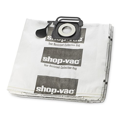 Image of Shop-Vac 9021333 5-10 Gallon Tear-Resistant Dry Collection Bags, White, Durable and Leak-Resistant, Ideal for Easy Disposal, (2-Pack)