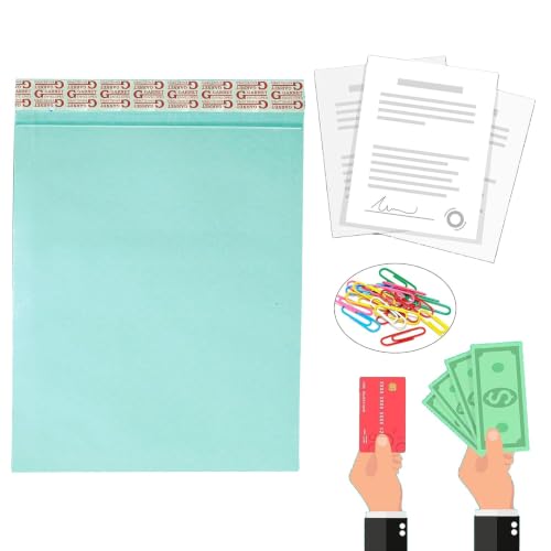 Image of Shuban Business Courier Document Pouch Secure Cloth Lined Catalog Envelopes, Peel & Seal, Designed for Secure Mailing Home, Office, Business, Legal and More (Green Envelope 12 inchx10 inch- 25pcs)