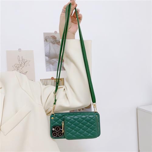 Capa de telefone carteira crossbody para iPhone 15 14 13 12 11 Pro Max Suporte para slot de cartão C