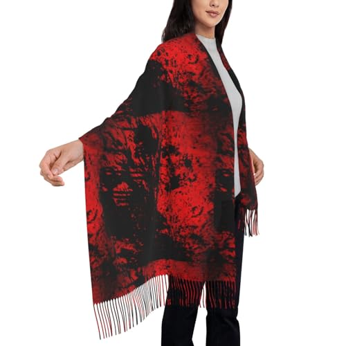 Bloody Background 1 Print Women's Scarf Pashmina Shawls and Wraps for Wedding Evening Party Long Warm Scarves3