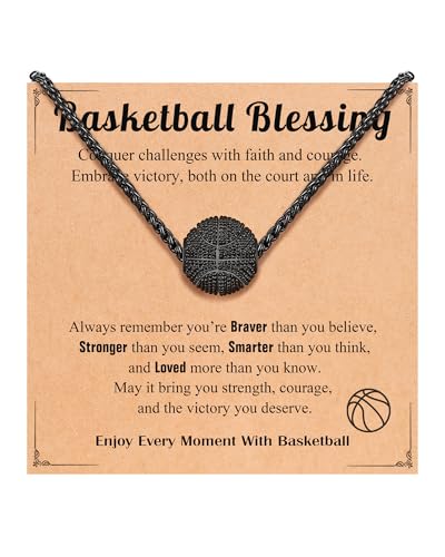 PINKDODO Basketball Gifts for Boys 8 12 10 14 Basketball Necklace Valentines Christmas Gifts for...