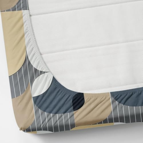 Image of King Size Bedsheet | Savannah Cotton Blended Fitted King Size with Two Pillow Covers |250 TC |King Size Bed Sheet | Anti-Wrinkle, Deep Corners, Hotel-Style Comfort & Stylish Decor(78x72 inches)