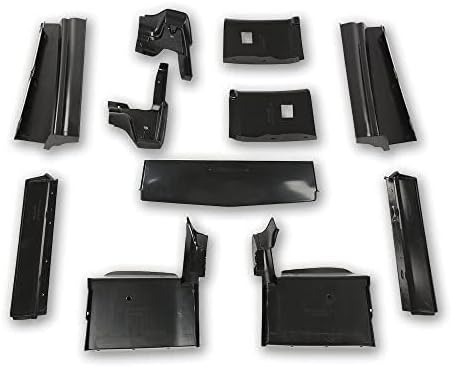 G-PLUS Front & Rear Painted Bumper Fillers 11Pcs ABS Plastic Bumper Fillers Vehicle Set Compatible With 1979-1985 Cadillac Eldorado, Black