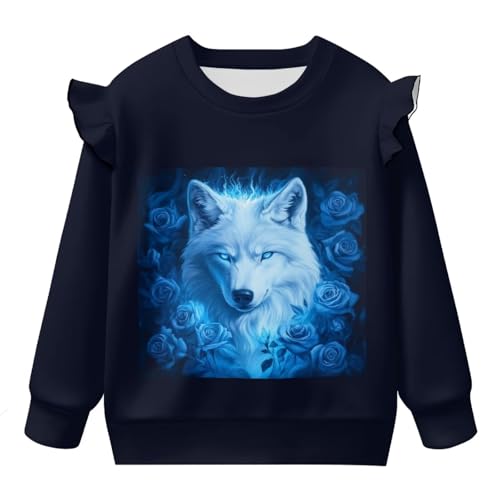 ZFRXIGN Ruffle Shirt for Girls Boys 1-8 Years Y2k Long Sleeve Top Kids Birthday Shirt Cute Fall Clothes3