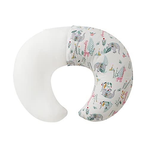 Image of Nursing Pillow and Positioner with Cover for Breastfeeding and Bottle Feeding, Propping Baby, Tummy Time, Baby Sitting Support, Awake-Time Support (Elephant, 22" x 17.7" x 5.9")