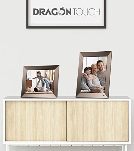 Dragon Touch WiFi Digital Picture Frame, 10 Inch IPS Touch Screen HD Display, Magnetic Stand, 16GB Storage, Motion Sensor, Auto-Rotate, Share Photos and Videos via App or E-Mail (Classic 10 Elite)