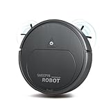 Robot Aspirador - Succión Ultra Fuerte,Inicio un Toque, diseño Delgado/Compacto,Recargable con batería Estable,Ideal para Pisos Duros,especializado en Pelo Mascotas,Rodillo sin enredos. (negro)