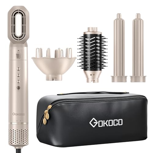 GOKOCO Escova Secador de Cabelo Profissional 5 em 1 - Kit Modelad...