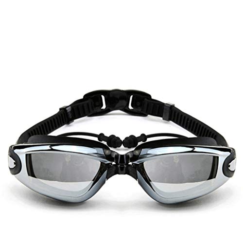 Lunettes de natation étanches verres fumés miroir anti-reflet pour nager sans buée