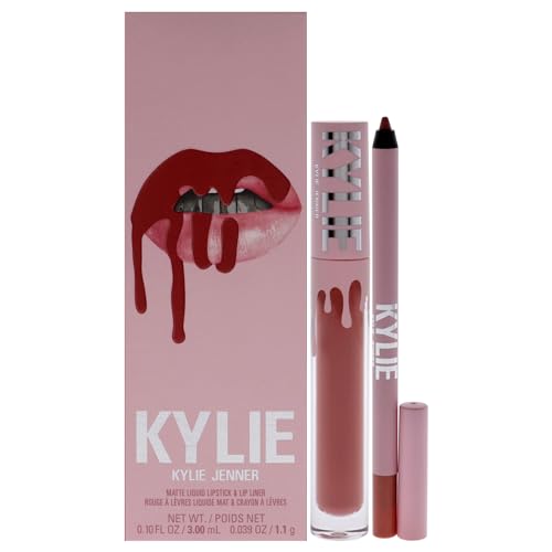Kylie Cosmetics Matte Lip Kit - 801 Liquid Queen for Women - 2 Pc 0.10oz Matte Liquid Lipstick, 0.03oz Lip Liner