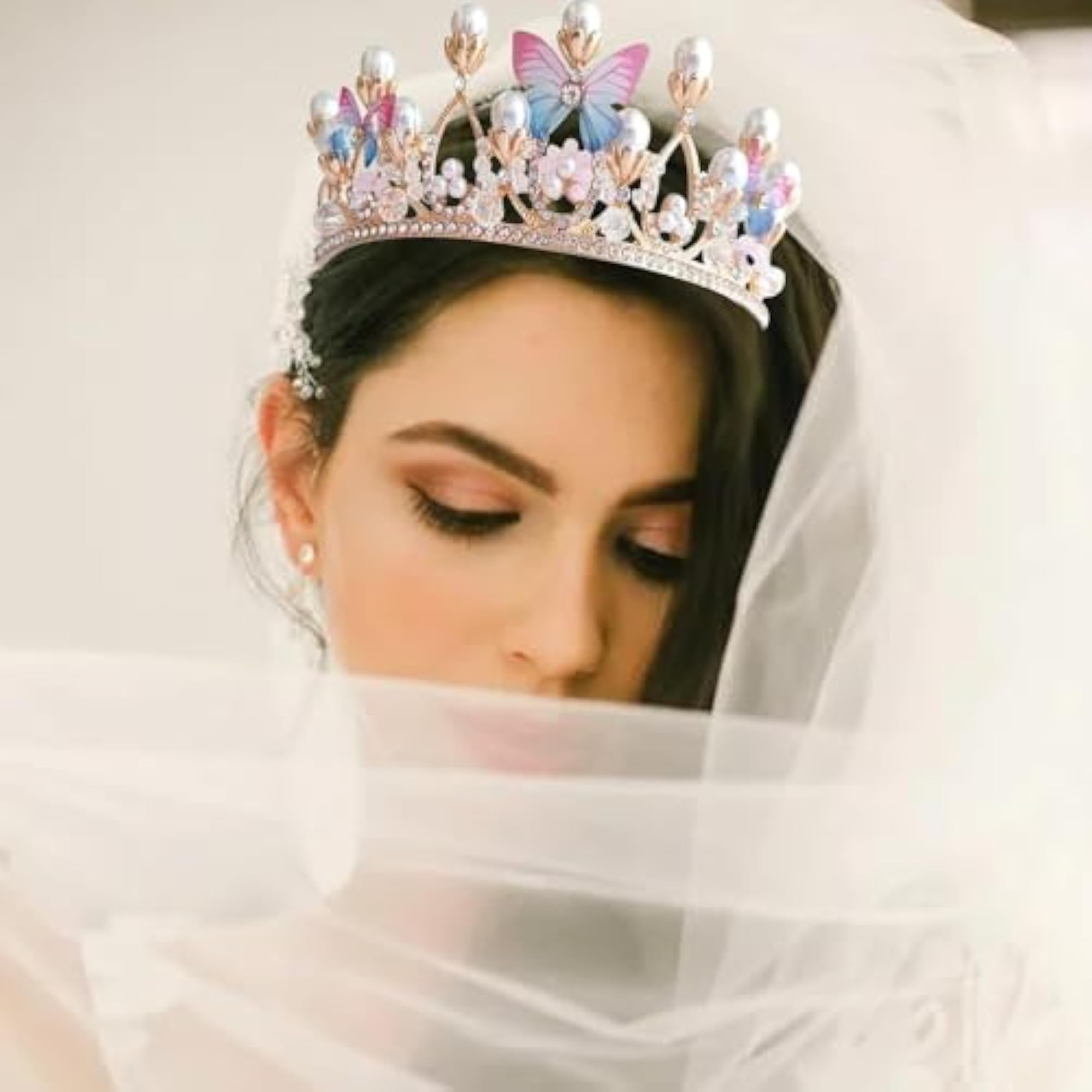 Pearl & Rhinestone Birthday Tiara Hair Accessory for Girls