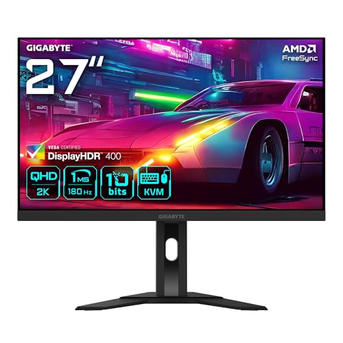 Gigabyte M27QA 27" Monitor da gioco QHD - 2560 x 1440, 180Hz, 1ms...