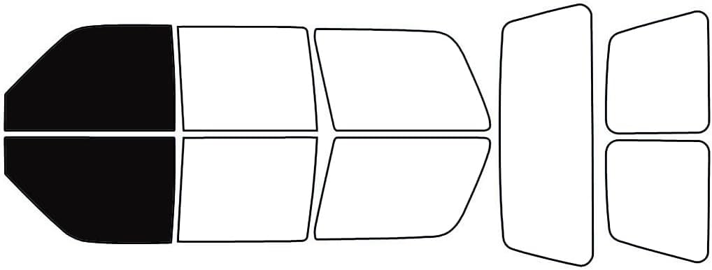 Rvinyl Window Tint Kit Compatible with Chevrolet Tahoe 1995-1999 4 Door - Black 5% - Single Ply No Bubble Film - Do it Yourself Vehicle Front Precut Kit