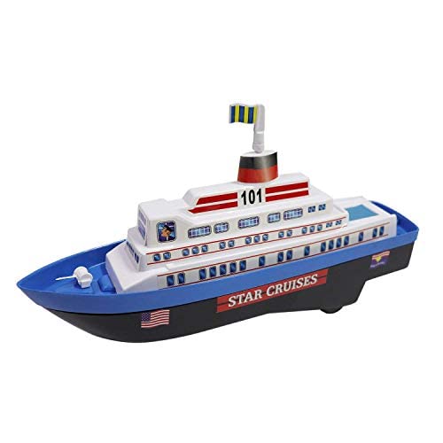 Star Cruise Ship Boat Maintenance Free Pullback Spring Action Race No Sharp Edges (Pack of 1) Toy for Kids (Blue Color)-image-43