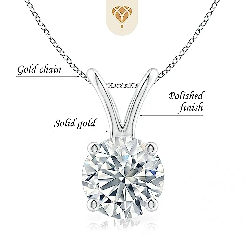 The Diamond Deal .50ct to 5.00 Carat Emerald Shape Solitaire Lab-Grown Diamond Solitaire Pendant Necklace in 14k Yellow, White or Rose Gold With 18" Gold Chain3