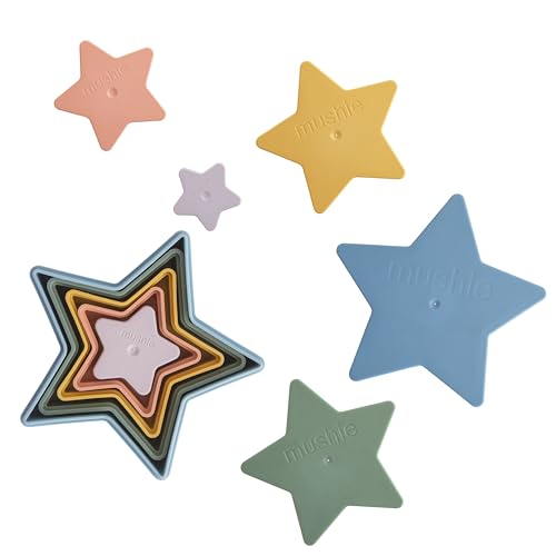 mushie Nesting Stars Toy | Made in Denmark (Retro)