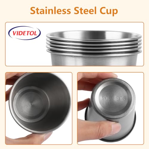 Gobelets à bière réutilisables en inox x15 de 260ml pour camping