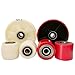 QDJBYVKDZ 4PCS Nylon Forklift Wheels with Bearings - Flat 80x70mm, Wear-Resistant Replacement for Industrial Warehouse Forklifts