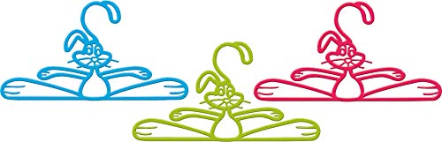 Mondex AST192-00 3 Cintres pour Enfant en plastique Lapin Multicolore