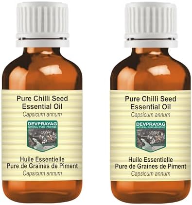Pure Chilli Seed Essential Oil (Capsicum annum) Steam Distilled (Pack of Two) 100ml X 2 (6.76 oz) image 4