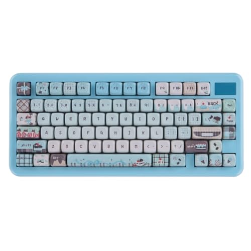 Phantom81 Lite QMK VIA �ƌ݊����̂���L�[�{�[�h 75 �p�[�Z���g �z�b�g�X���b�v �K�X�P�b�g �L�� BT 2.4GHz ���C�����X ���J�j�J�� ABS �P�[�X Tech RGB �o�b�N���C�g(Blue)