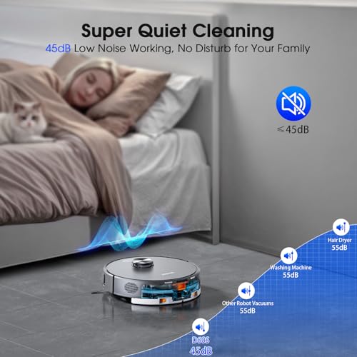 Robot Vacuum and Mop Combo with Self-Empty Base