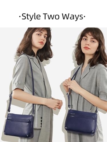 Image of WESTBRONCO Crossbody Bags for Women, Medium Size Shoulder Handbags, Satchel Purse with Multi Zipper Pocket