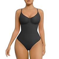 FeelinGirl Shapewear for Women Tummy Control Seamless Shapewear Bodysuit Thong Sculpting Snatched Waist Body Suit M-L