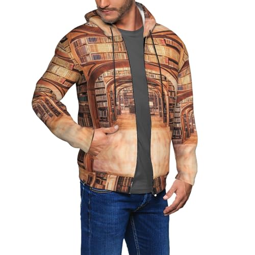 Sweatshirts décontractés à motif bibliothèque avec col à capuche - 6