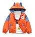Vinmin Toddler Hooded Jacket Cartoon Dog Zip Coat Little Girls Boys Jacket Thin Fashion for Spring Autumn (Orange)