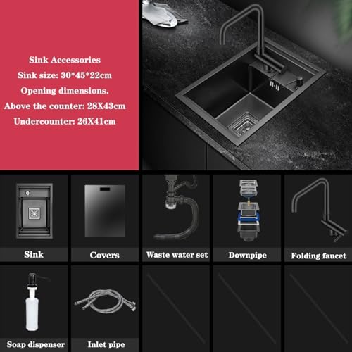 Évier peu encombrant pour comptoir de camping-car avec siphon pour optimiser l'espace - 7