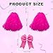 Aiqueza Straight-Handle Matte Filament 3 Pcs Cheerleading Pom Poms for Cheerleading Squads and Cheerleading Performances