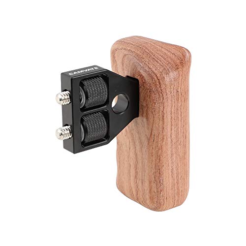 CAMVATE DSLR Wooden Handle for Right Grip Mount Support for DV Video Cage Rig(Right Hand) - 1476
