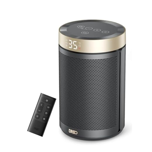 Dreo Calefactor Bajo Consumo Cerámico, con Termostato Portátil, Temporizador 12H, Modo Eco y Ventilador, 1500W PTC Rápido y Seguro para Oficina, Dormitorio y Casa