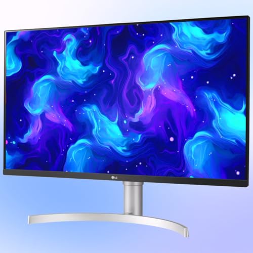 Image of LG 32 inch Ultrafine 4K UHD Monitor, IPS Panel, AMD FreeSync, HDR10, 95% DCI-P3, Flicker Free, Dual Controller, 1 x DisplayPort, 2 x HDMI, 3-Side Borderless, Tilt /Height Adjustment Stand, White
