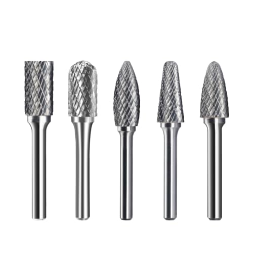 Juego de 5 fresas de carburo para esmeriladora 6.35mm miniatura 3