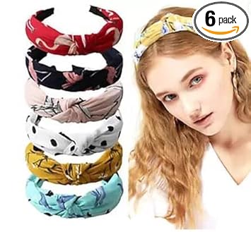 S K ENTERPRISES STYLE KNOTT HAIR BAND FOR GIRLS/WOMENS CLASSY TRENDY EVERYDAY HAIR BANDS(PACK OF 6) Hair Band (Multicolor)