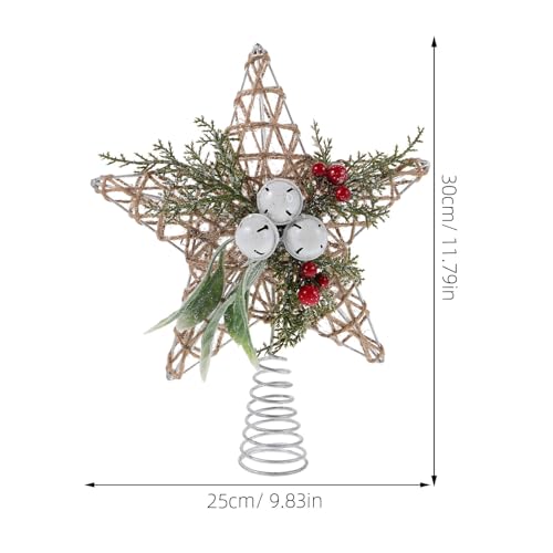 Adorno de estrella para Navidad de hierro resistente y reutilizable 3