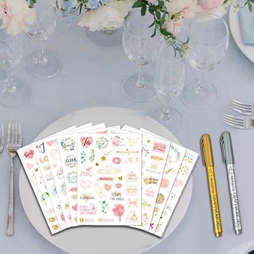 Libro de visitas para bodas floral álbum de recuerdos premium con tapa dura y bolígrafos 3
