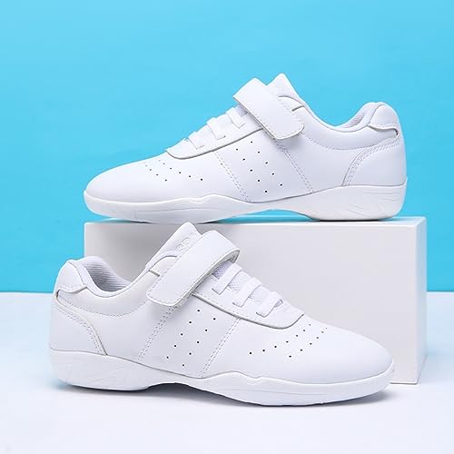 Girl & Youth White Soft Aerobics Shoes Cheerleading Sport Dance Shoes Training Cheer Shoes4