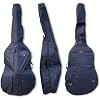 Vetimobato 3/4 Upright Double Bass Gig Bag 600D Nylon Raincoat String Instrument Bag with Thick Padding, Shoulder Strap,Storage Pockets Protective Cover for Upright Double Bass3/4 Size