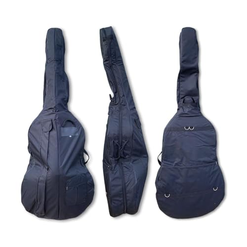 Vetimobato 3/4 Upright Double Bass Gig Bag โ 600D Nylon Raincoat String Instrument Bag with Thick Padding, Shoulder Strap,Storage Pockets โ Protective Cover for Upright Double Bass(3/4 Size) by Vetimobato - Used condition - US$81.25