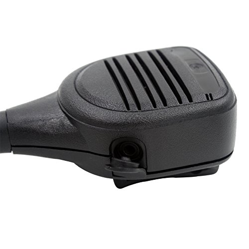 Kenmax® 2 Pin Heavy Duty Handheld Lapel Ruggedized Microphone Speaker Mic With 3.5 Mm Jack For Motorola Cls1413 Cp125 Cp140 Su210 Su22 Mv21C Gp2000 #TOP2