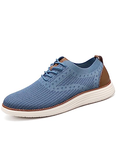Image of VILOCY Men's Casual Dress Sneakers Lace-Up Oxfords Business Mesh Breathable Walking Shoes Tennis Comfortable
