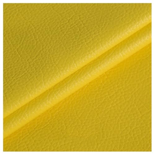 Tissu simili-cuir simili au mètre jaune de 1,2 mm pour recouvrement de chaises et canapés intérieurs